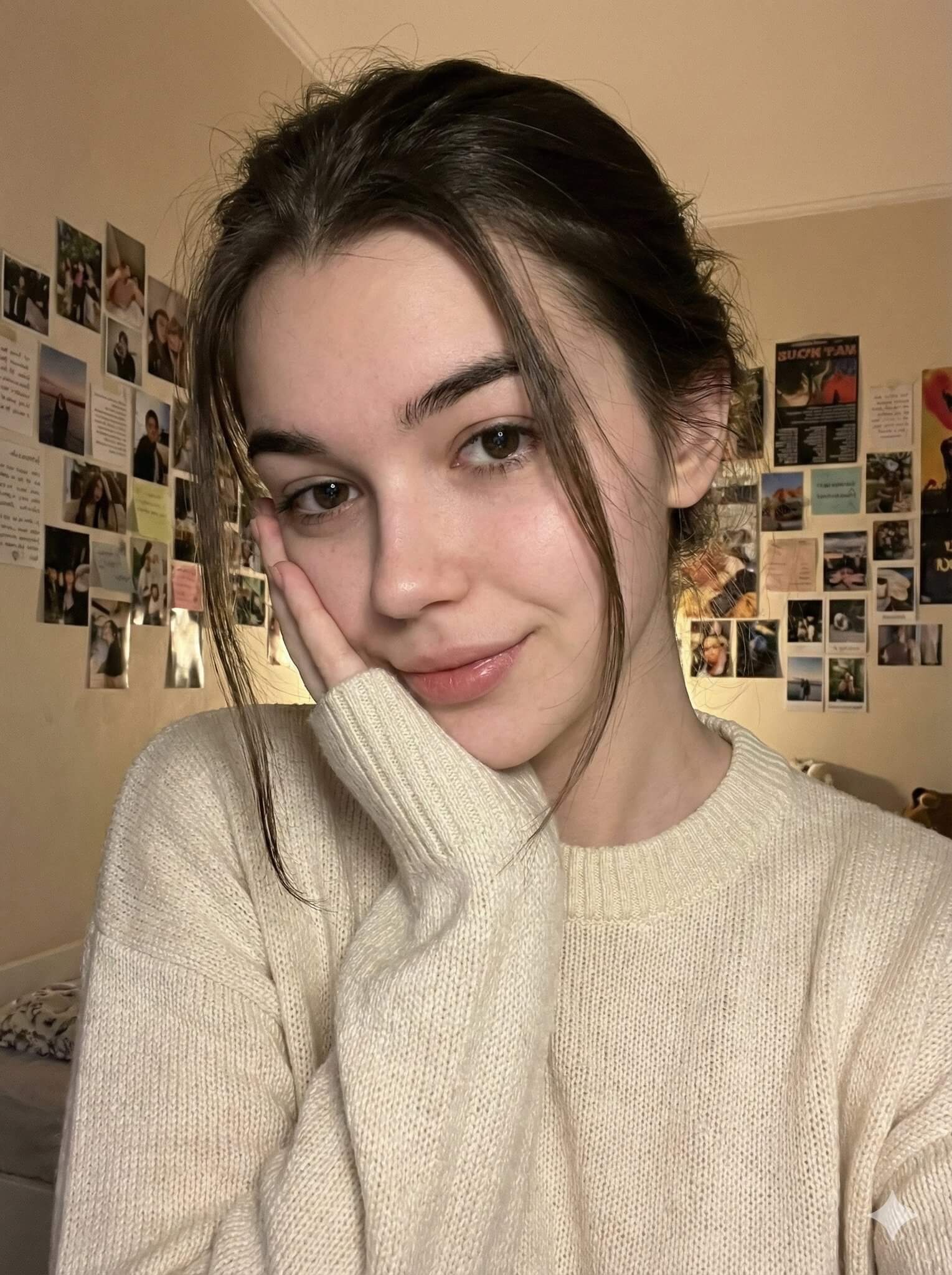 Soft Indoor Selfie Portrait of a Girl